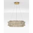 NovaLuce CELYSIA függeszték fém, kristály, arany, áttetsző, LED, 56W, 3500K, 4592 Lm - NL-9019774