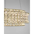 NovaLuce CELYSIA függeszték fém, kristály, arany, áttetsző, LED, 56W, 3500K, 4592 Lm - NL-9019774