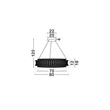 NovaLuce CELYSIA függeszték fém, kristály, króm, áttetsző, LED, 74W, 3500K, 5920 Lm - NL-9019775