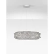 NovaLuce CELYSIA függeszték fém, kristály, króm, áttetsző, LED, 74W, 3500K, 5920 Lm - NL-9019775