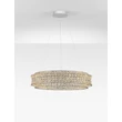 NovaLuce CELYSIA függeszték fém, kristály, króm, áttetsző, LED, 74W, 3500K, 5920 Lm - NL-9019775