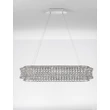 NovaLuce CELYSIA függeszték fém, kristály, króm, áttetsző, LED, 74W, 3500K, 5714 Lm - NL-9019777