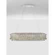 NovaLuce CELYSIA függeszték fém, kristály, króm, áttetsző, LED, 74W, 3500K, 5714 Lm - NL-9019777