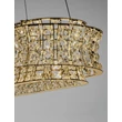 NovaLuce CELYSIA függeszték fém, kristály, arany, áttetsző, LED, 74W, 3500K, 5714 Lm - NL-9019778