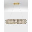 NovaLuce CELYSIA függeszték fém, kristály, arany, áttetsző, LED, 74W, 3500K, 5714 Lm - NL-9019778