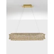 NovaLuce CELYSIA függeszték fém, kristály, arany, áttetsző, LED, 74W, 3500K, 5714 Lm - NL-9019778