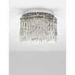 NovaLuce NUVIA mennyezet lámpa fém, kristály, króm, LED, 28W, 3500K, 1680 Lm - NL-9019780