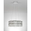 NovaLuce NUVIA függeszték fém, kristály, króm, áttetsző, LED, 34W, 3500K, 2040 Lm - NL-9019781