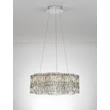 NovaLuce NUVIA függeszték fém, kristály, króm, áttetsző, LED, 34W, 3500K, 2040 Lm - NL-9019781