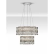 NovaLuce NUVIA függeszték fém, kristály, króm, áttetsző, LED, 56W, 3500K, 4119 Lm - NL-9019782