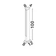 NovaLuce STOR kültéri állólámpa fém, akril, fekete, fehér, LED, 17W, 989lm, 3000K, IP65 - NL-9030112