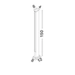 NovaLuce STOR kültéri állólámpa fém, akril, fekete, fehér, LED, 23W, 1397lm, 3000K, IP65 - NL-9030113