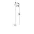 NovaLuce DARMA kültéri állólámpa fém, fekete, LED, 7W, 429lm, 3000K, IP65 - NL-9030115