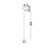 NovaLuce DARMA kültéri állólámpa fém, barna, LED, 7W, 429lm, 3000K, IP65 - NL-9030116