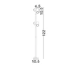 NovaLuce DARMA kültéri állólámpa fém, fekete, LED, 13W, 844lm, 3000K, IP65 - NL-9030117