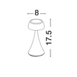 NovaLuce YCRO kültéri asztali lámpa fém, műanyag, krém, fehér, LED, 2W, 60lm, 3000K, IP54 - NL-9030142