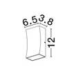 NovaLuce BOXY kültéri fali lámpa fém, üveg, fehér, LED, 6W, 312lm, 3000K, IP65 - NL-9030151