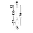 NovaLuce PLUMA függeszték fém, üveg, arany, többszínű, LED, 3000K, 9W, 915lm - 9030547