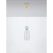 NovaLuce PLUMA függeszték fém, üveg, arany, többszínű, LED, 3000K, 9W, 915lm - 9030547