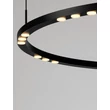 NovaLuce LUNETTE függeszték fém, fekete, LED, 46W, 1879lm, 3000K - NL-9030926