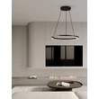 NovaLuce GREAMY függeszték fém, akril, fekete, áttetsző, LED, 21W, 3000K, 1365 Lm - NL-9030950