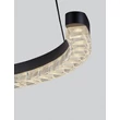 NovaLuce GREAMY függeszték fém, akril, fekete, áttetsző, LED, 21W, 3000K, 1365 Lm - NL-9030950
