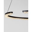 NovaLuce GREAMY függeszték fém, akril, fekete, áttetsző, LED, 30W, 3000K, 1950 Lm - NL-9030954