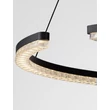 NovaLuce GREAMY függeszték fém, akril, fekete, áttetsző, LED, 43W, 3000K, 2795 Lm - NL-9030956
