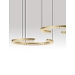 NovaLuce GREAMY függeszték fém, akril, arany, áttetsző, LED, 49W, 3000K, 3668 Lm - NL-9030959