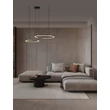 NovaLuce GREAMY függeszték fém, akril, fekete, áttetsző, LED, 49W, 3000K, 3668 Lm - NL-9030960