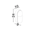 NovaLuce ARROW kültéri fali lámpa fém, műanyag, antracit, fehér, LED, 9W, 562lm, 3000K, IP65 - NL-9050700