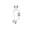 NovaLuce TORRIN kültéri fali lámpa fém, üveg, antracit, LED, 3W, 240lm, 3000K, IP65 - NL-9050718