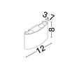 NovaLuce DUOMO kültéri fali lámpa fém, fehér, LED, 5W, 400lm, 3000K, IP54 - NL-9050730