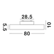 NovaLuce PERFECT mennyezet lámpa fém, műanyag, fehér, LED, 2700K-6000K, 80W, 9050lm - 9058107