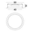 NovaLuce PERFECT beépíthető szpotlámpa fém, műanyag, fehér, LED, 2700K-6000K, 24W, 2340lm - 9058123