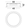 NovaLuce PERFECT beépíthető szpotlámpa fém, műanyag, fekete, fehér, LED, 2700K-6000K, 24W, 2340lm - 9058124