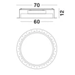 NovaLuce PERFECT beépíthető szpotlámpa fém, műanyag, fehér, LED, 2700K-6000K, 40W, 4490lm - 9058125