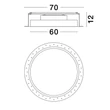 NovaLuce PERFECT beépíthető szpotlámpa fém, műanyag, fekete, fehér, LED, 2700K-6000K, 40W, 4490lm - 9058126