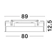 NovaLuce PERFECT beépíthető szpotlámpa fém, műanyag, fekete, fehér, LED-TRIAC, 3000K, 80W, 9050lm - 9058970