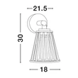 NovaLuce Carina kültéri fali lámpa fém, fekete, LED, 3000K, 6W, 279.09lm, IP65 - NL-9060208