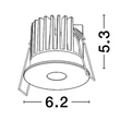 NovaLuce ONO beépíthető szpotlámpa fém, fekete, LED, 3000K, 8W, 340lm - 9060211