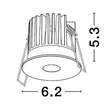 NovaLuce ONO beépíthető szpotlámpa fém, fehér, LED, 3000K, 8W, 340lm - 9060212