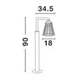 NovaLuce Carina kültéri állólámpa fém, fekete, LED, 3000K, 6W, 279.54lm, IP65 - NL-9060213