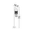 NovaLuce MOTLEY kültéri állólámpa fém, barna, LED, 9W, 395lm, 3000K, IP65 - NL-9060231
