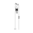 NovaLuce MOTLEY kültéri állólámpa fém, fekete, LED, 9W, 395lm, 3000K, IP65 - NL-9060232