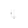 NovaLuce MIRA függeszték fém, fekete, LED, 8W, 689lm, 3000K - NL-9060255