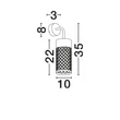NovaLuce MOTLEY kültéri fali lámpa fém, barna, LED, 9W, 395lm, 3000K, IP65 - NL-9060321