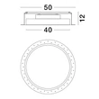 NovaLuce PERFECT beépíthető szpotlámpa fém, műanyag, fehér, LED-TRIAC, 3000K, 24W, 2340lm - 9060500