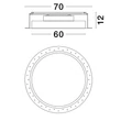 NovaLuce PERFECT beépíthető szpotlámpa fém, műanyag, fehér, LED-TRIAC, 3000K, 40W, 4490lm - 9060700