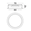 NovaLuce PERFECT beépíthető szpotlámpa fém, műanyag, fekete, fehér, LED-TRIAC, 3000K, 40W, 4490lm - 9060800